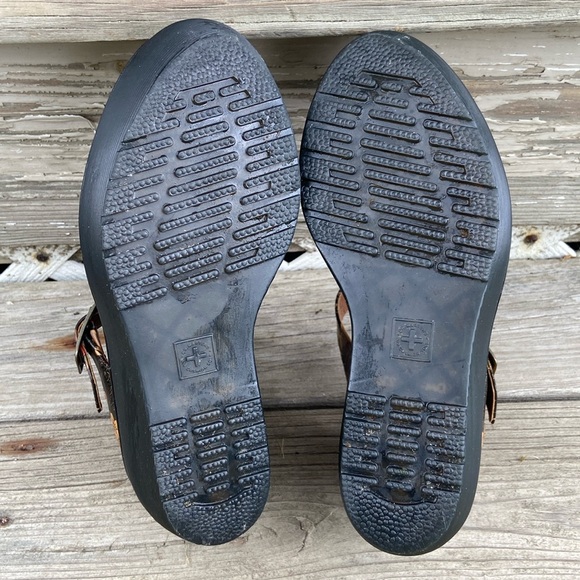 RARE Dr. Martens Adaya Tattoo Koi Fish Floral Wedge Sandals Shoes Women's Size 7 - Picture 10 of 16